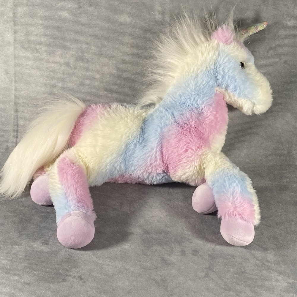 Douglas Anita Rainbow Unicorn Plush Toy Stuffed Animal Multicolour Lovey Sparkle